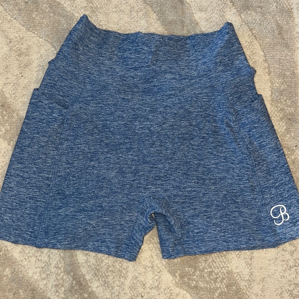 Bombshell baby blue scrunch butt curve shorts